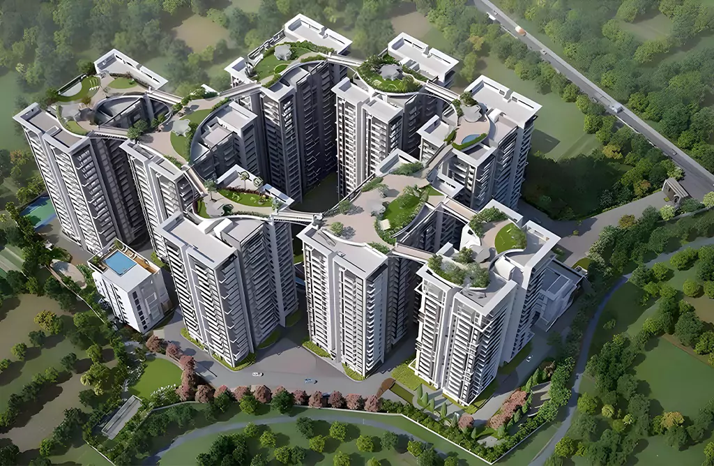 Modern Apartments Complex with Greenary at Kurmanapalem