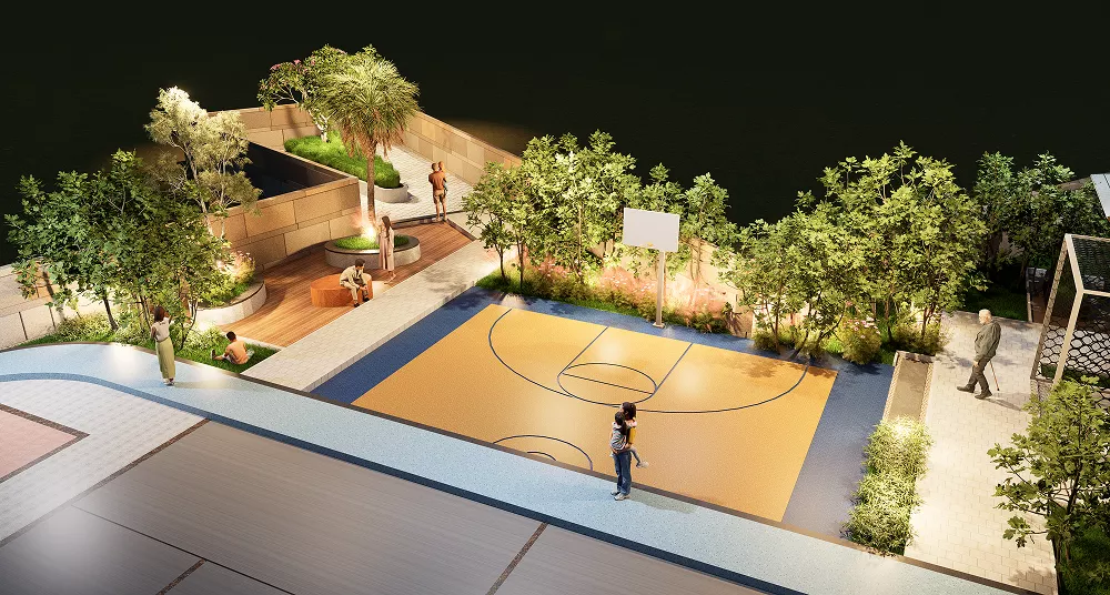 Half Basketball Court